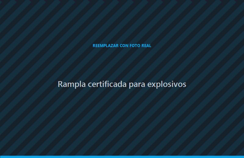 Rampla certificada para transporte de explosivos