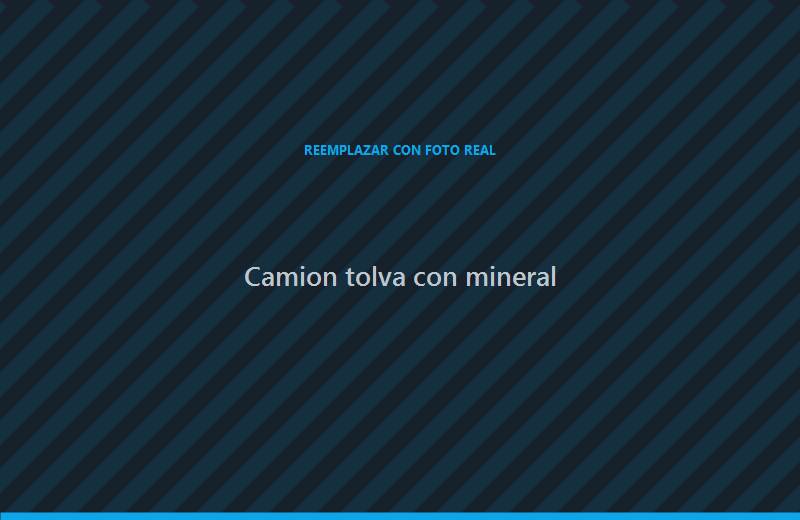 Camion tolva cargado con mineral